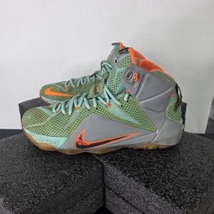 Nike Shoes LeBron 12 XII "NSRL" Hyper Turquoise Orange 10.5 Mens 684593-301